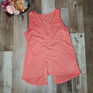 Balance Collection Yoga Tank Top Cutout Back Women's Size Small Melon Coral